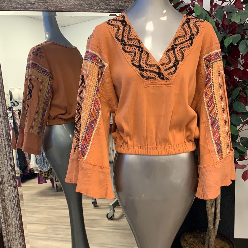 NWT FREE PEOPLE CROSS COUNTRY BLOUSE TOP